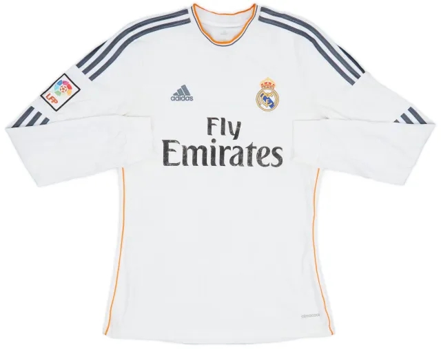 adidas 2013-14 Real Madrid Home L/S Shirt - 4/10 - (S)