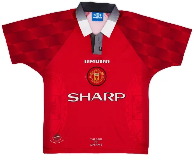 Umbro 1996-98 Manchester United Home Shirt - 5/10 - (Y)