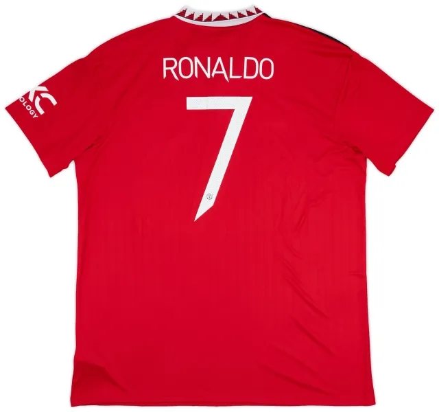 adidas 2022-23 Manchester United Home Shirt Ronaldo #7 - 9/10 - (XXL)