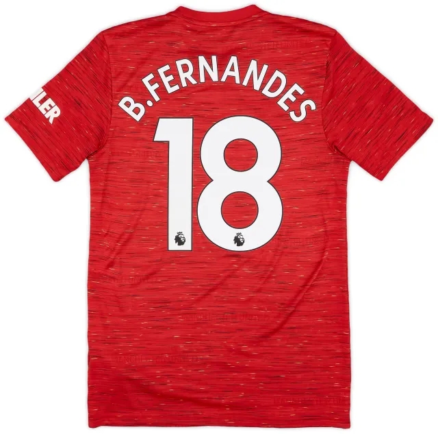 adidas 2020-21 Manchester United Home Shirt B.Fernandes #18 - 9/10 - (S)