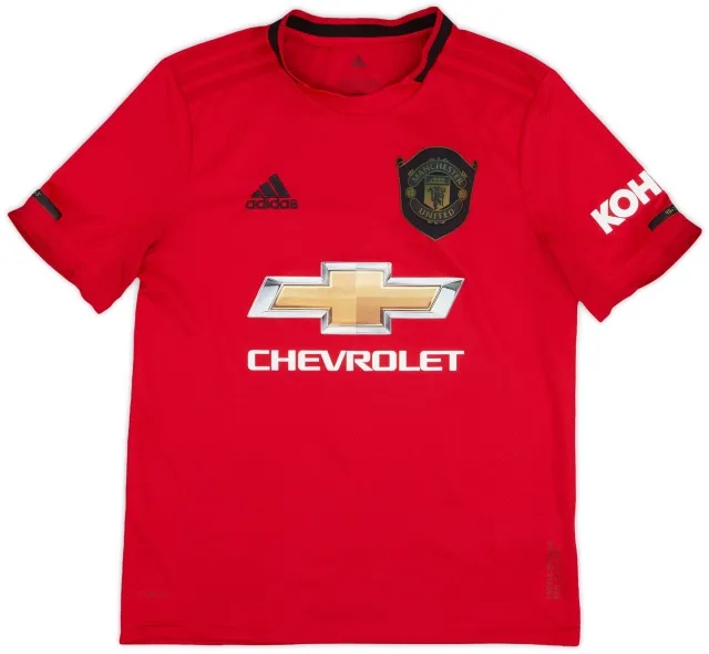 adidas 2019-20 Manchester United Home Shirt - 9/10 - (L.Boys)