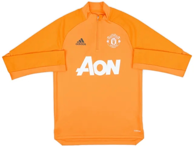 2020-21 Manchester United adidas 1/4 Zip Training Top - 9/10 - (S)