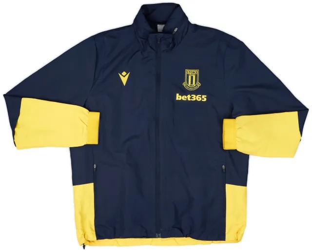 2018-19 Stoke City Macron Hooded Rain Jacket - 6/10 - (L)