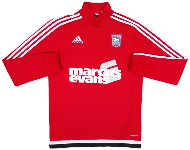 2015-16 Ipswich adidas 1/4 Zip Training Top - 8/10 - (S)