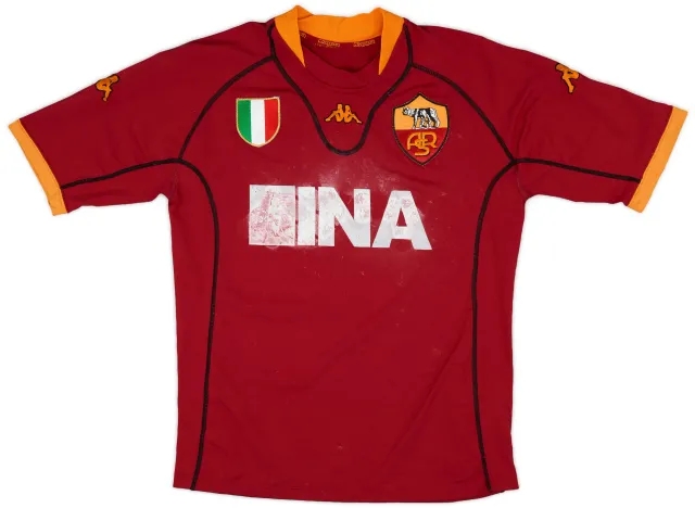 Kappa 2001-02 Roma Home Shirt - 4/10 - (L)