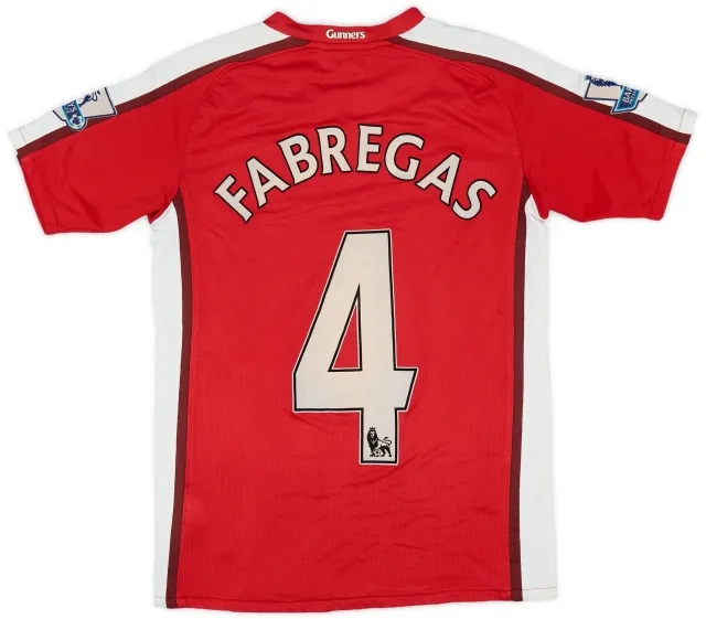 Nike 2008-10 Arsenal Home Shirt Fabregas #4 - 5/10 - (L.Boys)