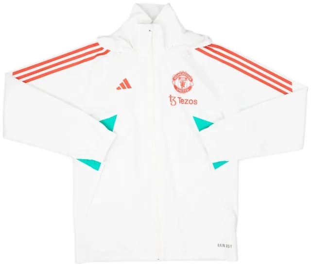 2023-24 Manchester United adidas Hooded Rain Jacket - 8/10 - (S)