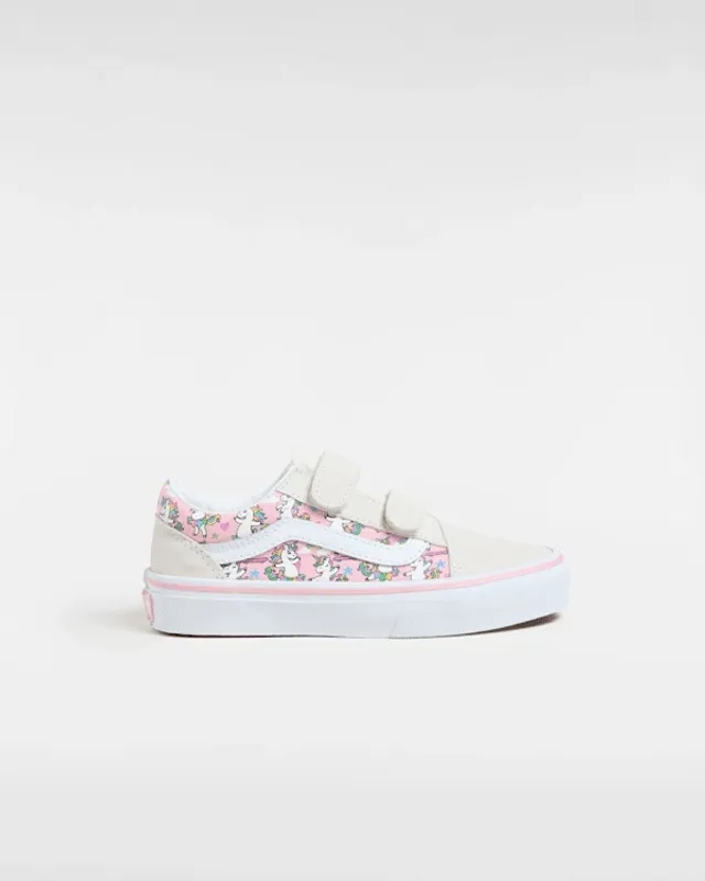 Vans - Kids Old Skool Unicorn Shoes (4-8 Years), White