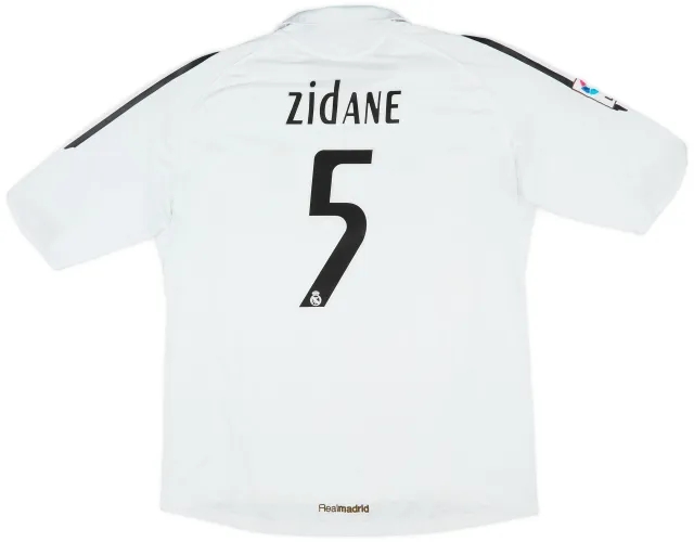 adidas 2005-06 Real Madrid Home Shirt Zidane #5 - 5/10 - (XL)