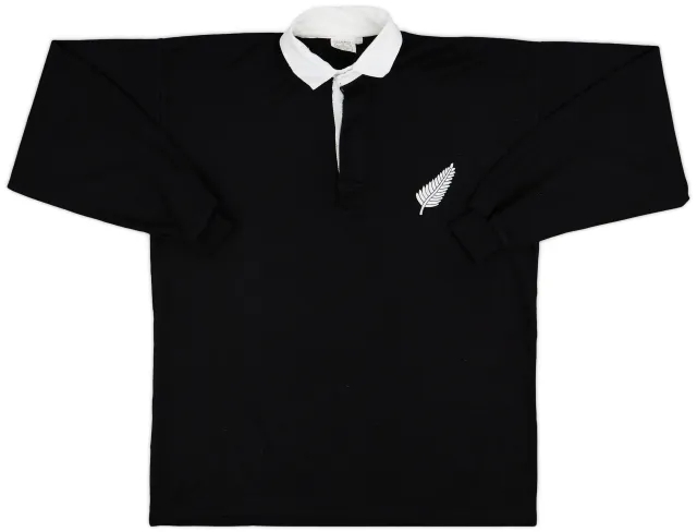 Polo Shirts 2000s New Zealand Rugby Polo L/S Shirt - 9/10 - (XL)
