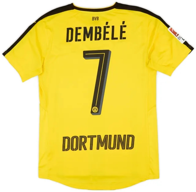 Puma 2016-17 Borussia Dortmund Home Shirt Dembele #7 - 8/10 - (S)