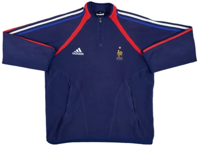 2003-04 France adidas 1/4 Zip Fleece Top - 6/10 - (L)