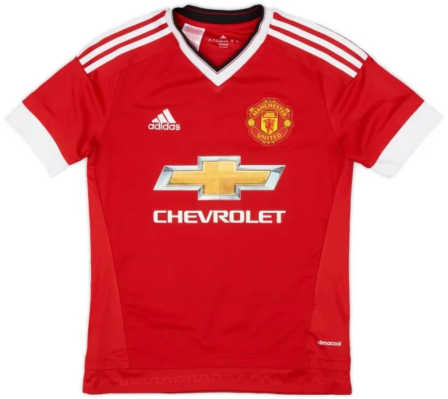 adidas 2015-16 Manchester United Home Shirt - 6/10 - (L.Boys)