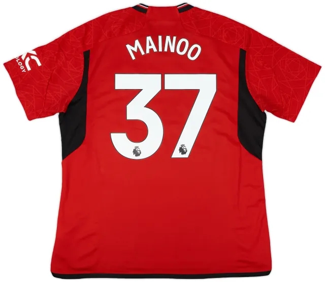 adidas 2023-24 Manchester United Home Shirt Mainoo #37 - 7/10 - (XL)