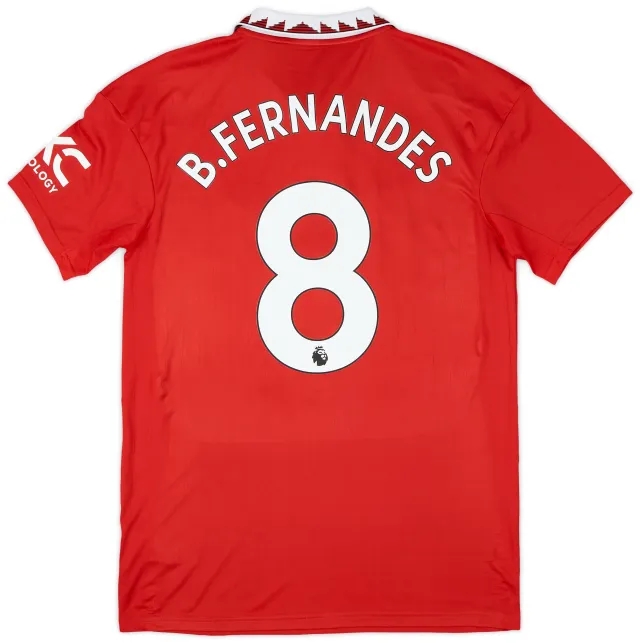adidas 2022-23 Manchester United Home Shirt B.Fernandes #8 - 7/10 - (S)
