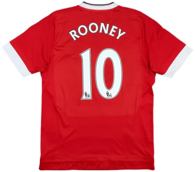 adidas 2015-16 Manchester United Home Shirt Rooney #10 - 6/10 - (M)