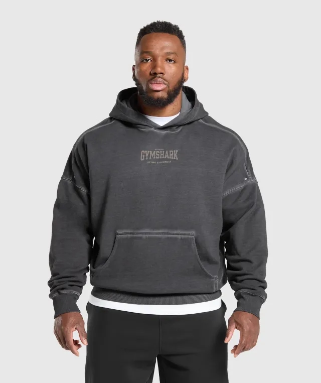 Gymshark Heavyweight Hoodie - Black Wash