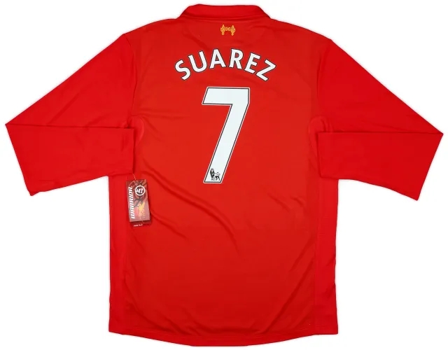 2012-13 Liverpool Home L/S Shirt Suarez #7 (L)