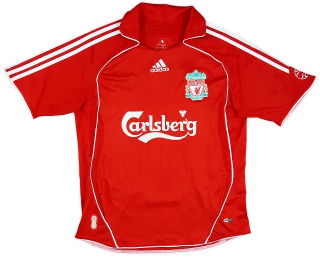 adidas 2006-08 Liverpool Home Shirt - 8/10 - (L.Boys)