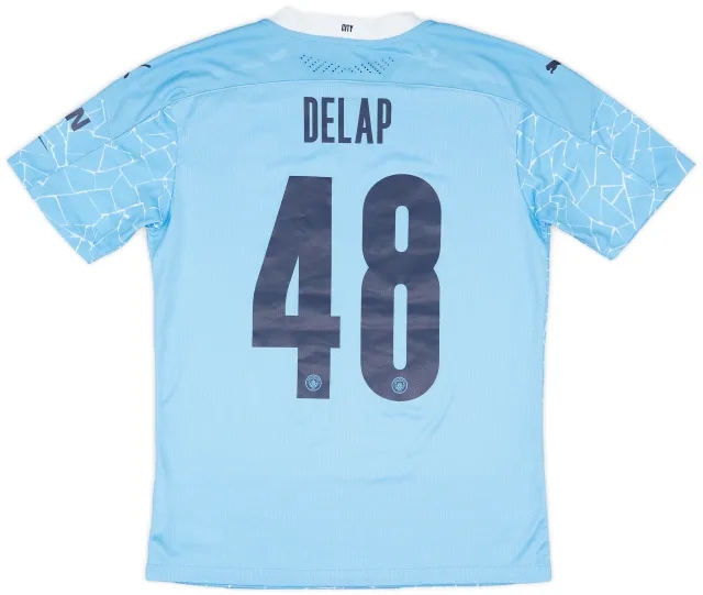Puma 2020-21 Manchester City Match Issue FA Cup Home Shirt Delap #48