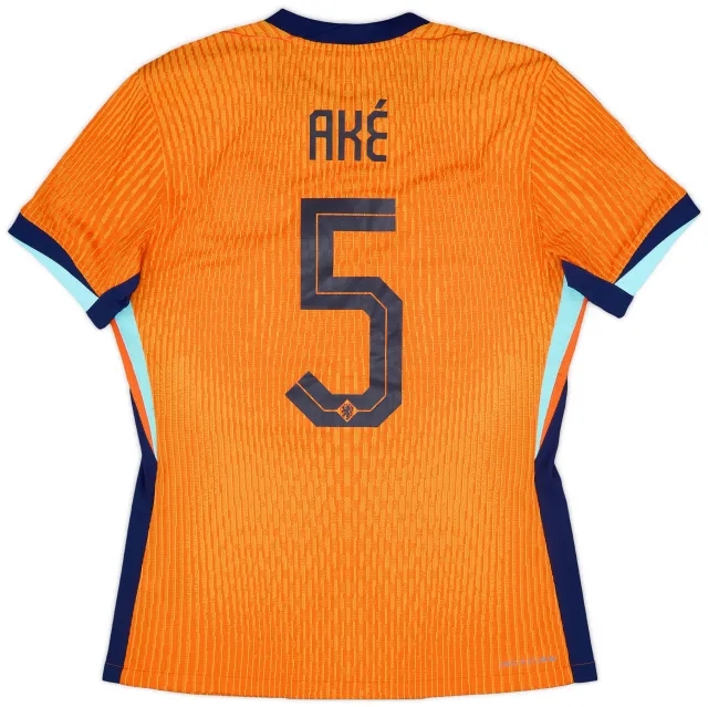 Nike 2024 Netherlands Match Issue Home Shirt Ake #5