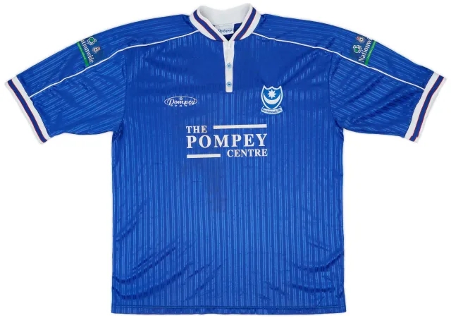 1999-00 Portsmouth Match Issue Home Shirt Waterman #18