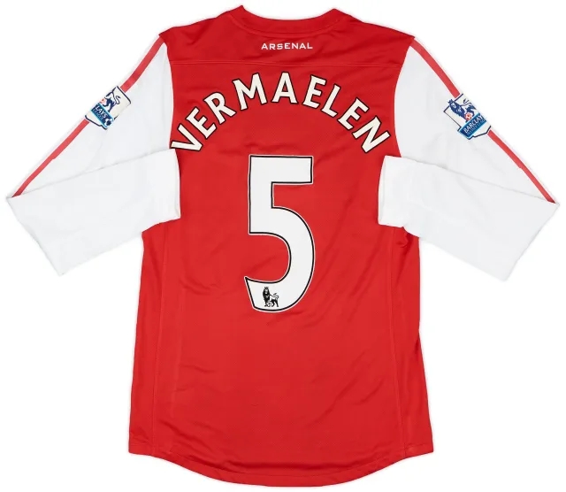 Nike 2011-12 Arsenal Match Issue Home L/S Shirt Vermaelen #5