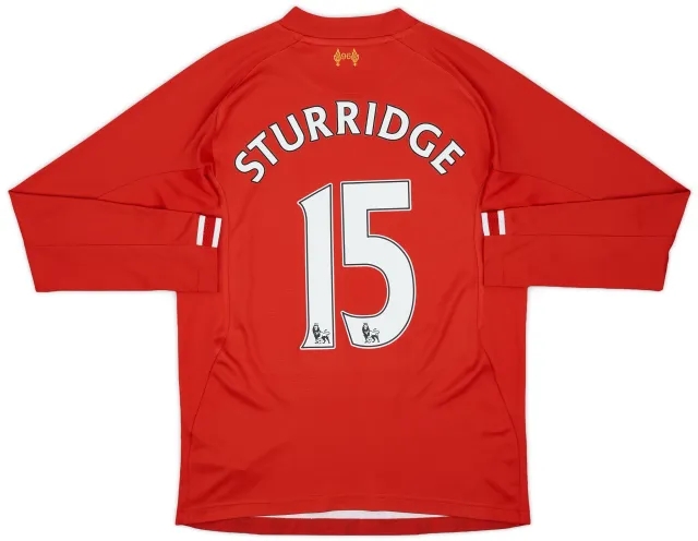 2013-14 Liverpool Home L/S Shirt Sturridge #15 - 9/10 - (S)