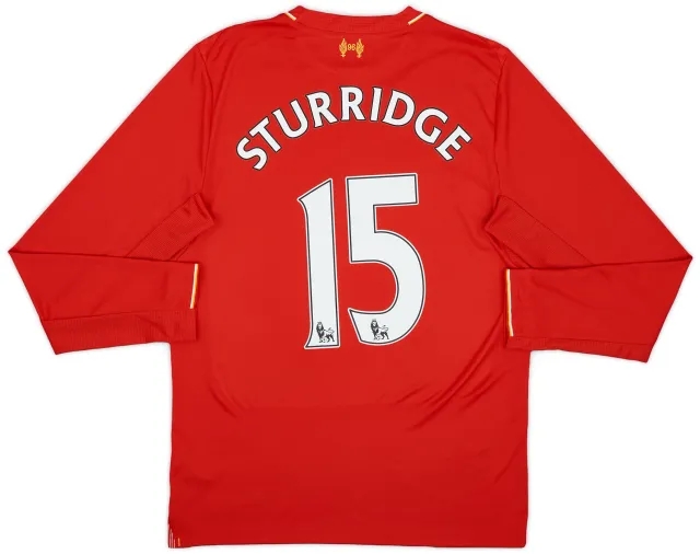 NewBalance 2015-16 Liverpool Home L/S Shirt Sturridge #15 - 9/10 - (S)