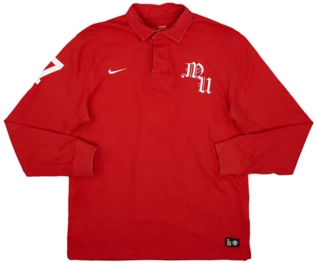 2011 Manchester United Nike Polo L/S Shirt - 9/10 - (M)