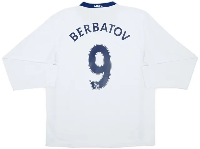 Nike 2008-10 Manchester United Away L/S Shirt Berbatov #9 - 9/10 - (M)