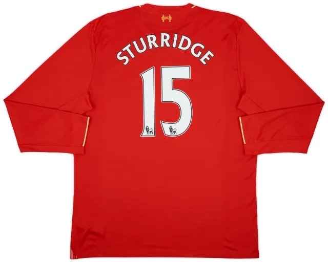 NewBalance 2015-16 Liverpool Home L/S Shirt Sturridge #15 - 9/10 - (XXL)