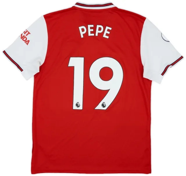 adidas 2019-20 Arsenal Home Shirt Pepe #19 - 6/10 - (M)