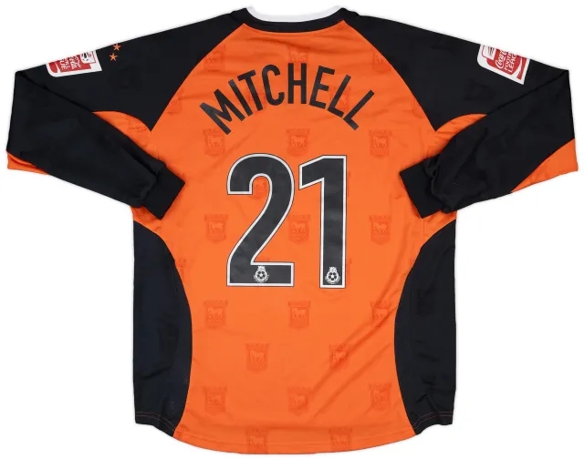 2004-06 Ipswich Town Match Issue Away L/S Shirt Mitchell #21