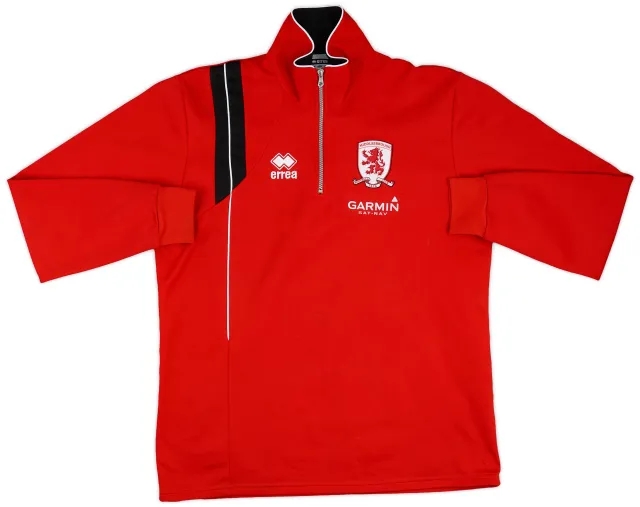 2007-09 Middlesbrough Errea 1/4 Zip Sweat Top - 6/10 - (XL)