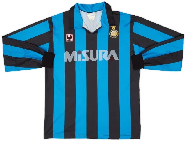1990-91 Inter Milan Home L/S Shirt #10 - 7/10 - (L)