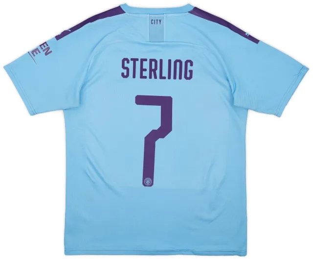 Puma 2019-20 Manchester City Home Shirt Sterling #7 - 5/10 - (M)