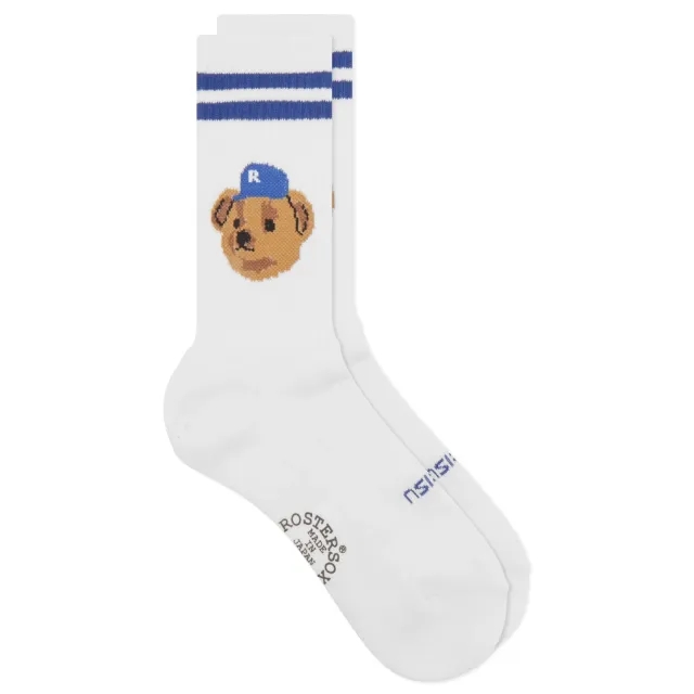 Rostersox Team Bear Socks White