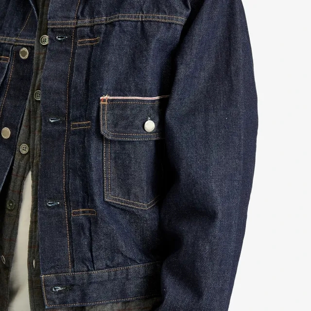 Uniform Experiment Men's Washed Denim Jacket Indigo