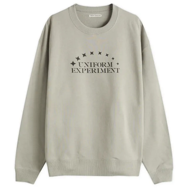 Uniform Experiment Men's Stencil Logo Sweatshirt Light Gray