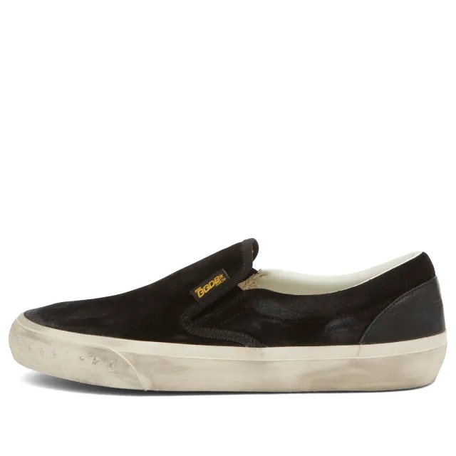 Golden Goose Men's VCE Suede Slip On Sneaker Black