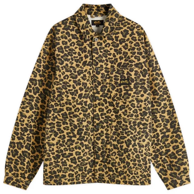 Stan Ray Men's Coverall Jacket Leopard Camo