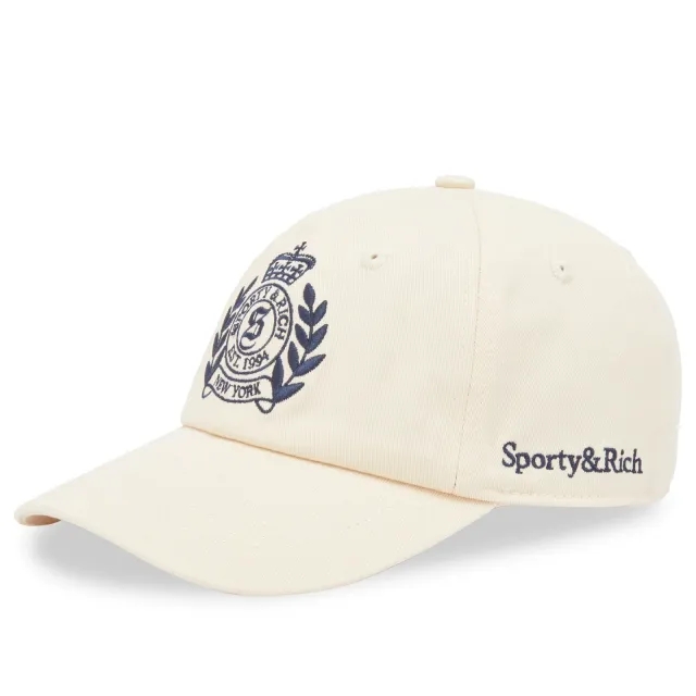 Sporty & Rich Women's H&W Crest Hat Cream