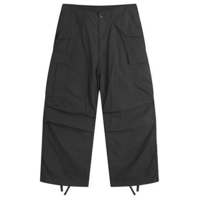 BEAMS Men's Big 6 Pocket Cargo Pants Black