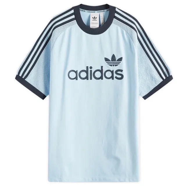 Adidas Men's Premium Knitted T-Shirt Clear Sky