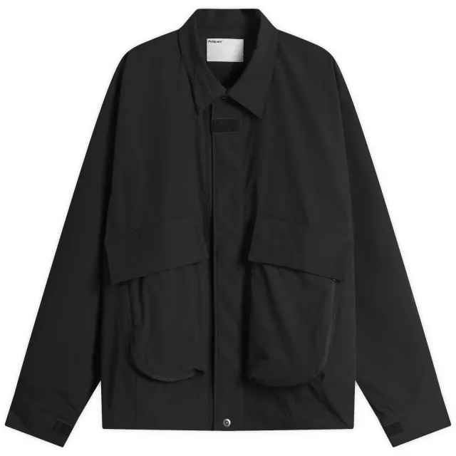 Poliquant Men's Deformed Large Pockets Fatigue Tracker Jacket Black