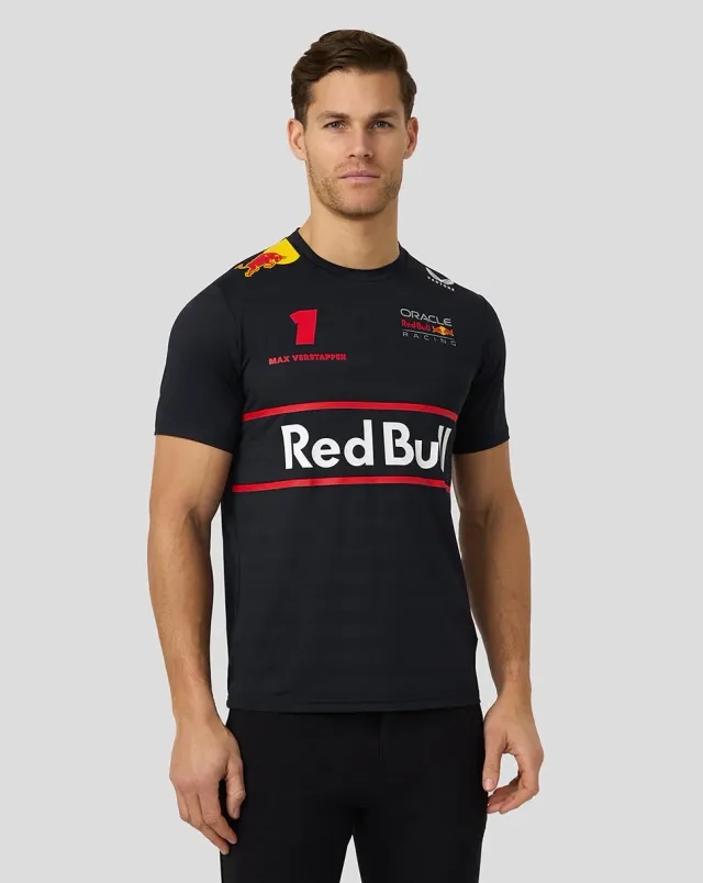 Castore Oracle Red Bull Racing Mens Teamline Max Verstappen Set Up T-shirt - Night Sky