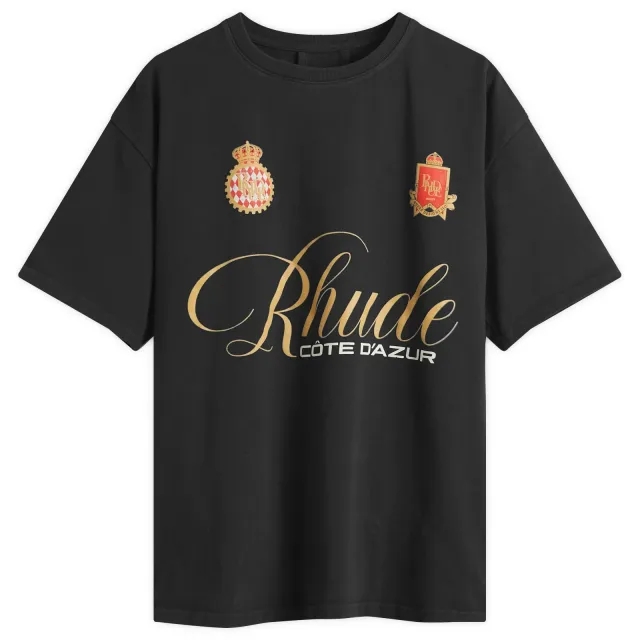 Rhude Men's Script Crest T-Shirt Vintage Black