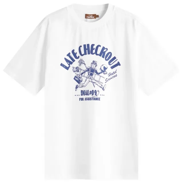 Late Checkout Men's Hotel Services T-Shirt White