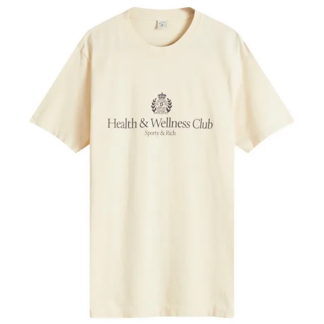 T-Shirt Sporty & Rich H&W Crest T-Shirt Cream Xs
